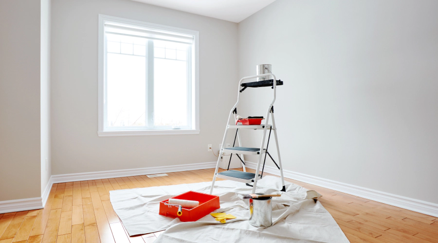 painting project in a living room white bluff tn